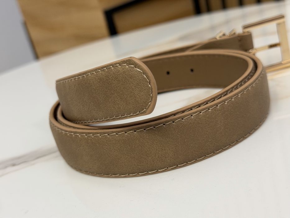 Pasek YSL Premium Beżowy Nowy