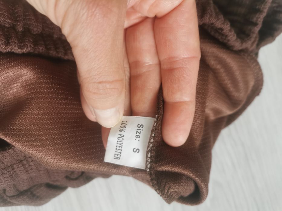 Spodnie brązowe S 36 czekoladowe luźne