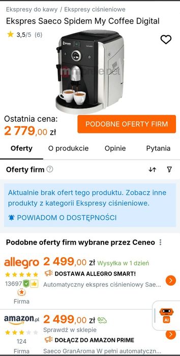 Expres Saeco Spidem My Coffee Digital