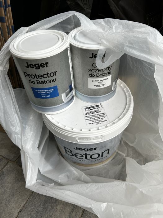 Jeger Beton (TRIPANI)– zestaw do efektu betonu + grunt + Protector