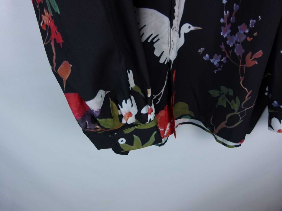 Luźna koszula w kwiaty żurawie 3XL / 50 - 52