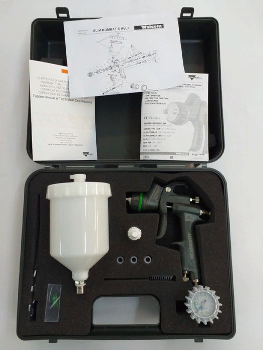 Краскопульт Walcom Slim Kombat HVLP,покрасочный пистолет Валком Комбат