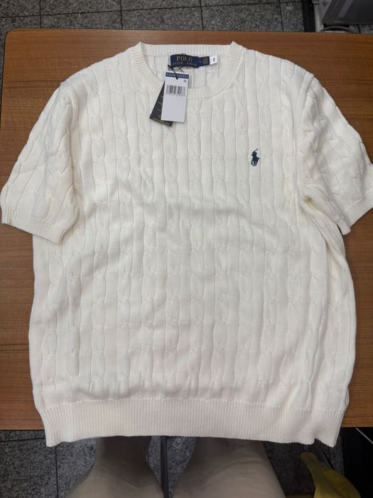 Polo Ralph Lauren Cable-Knit Short-Sleeve Sweater M