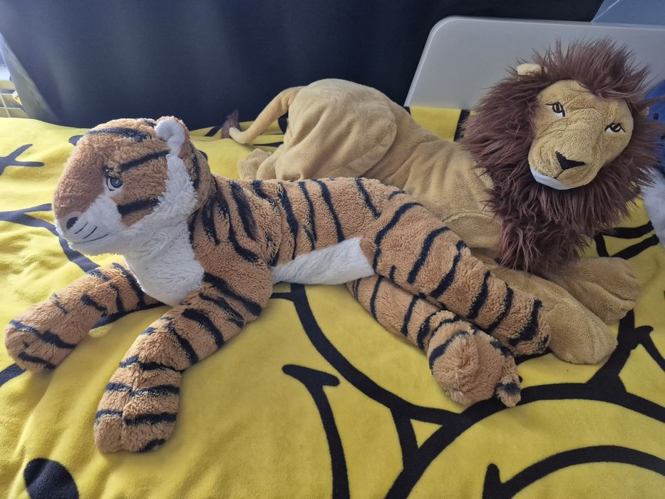 Tygrys i lew pluszaki przytulanki duże Ikea
