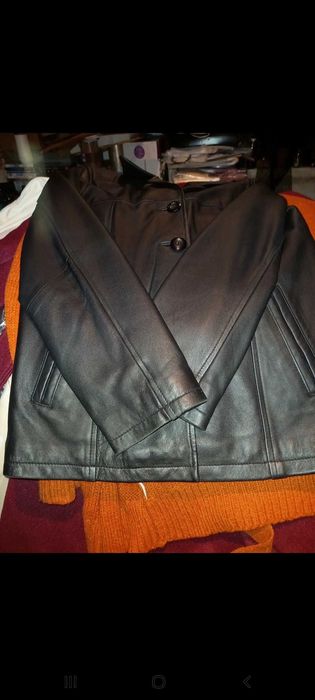 Casaco de pele/cabedal preto - 36 - Francês