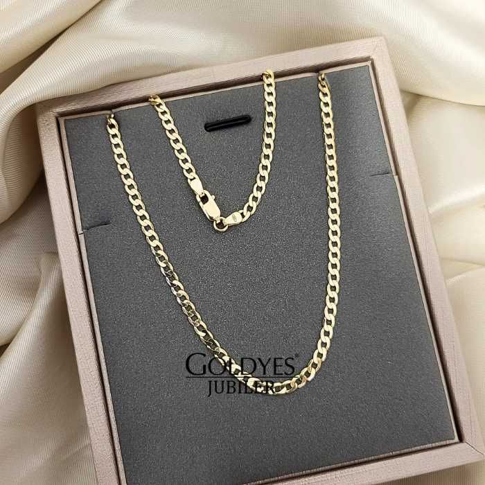 Złoty łańcuszek pancerka próby złota 585