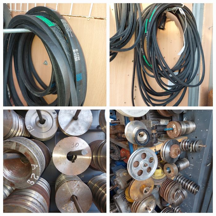 Шків на дровокол.  Шків до електродвигуна. Клинові ремні