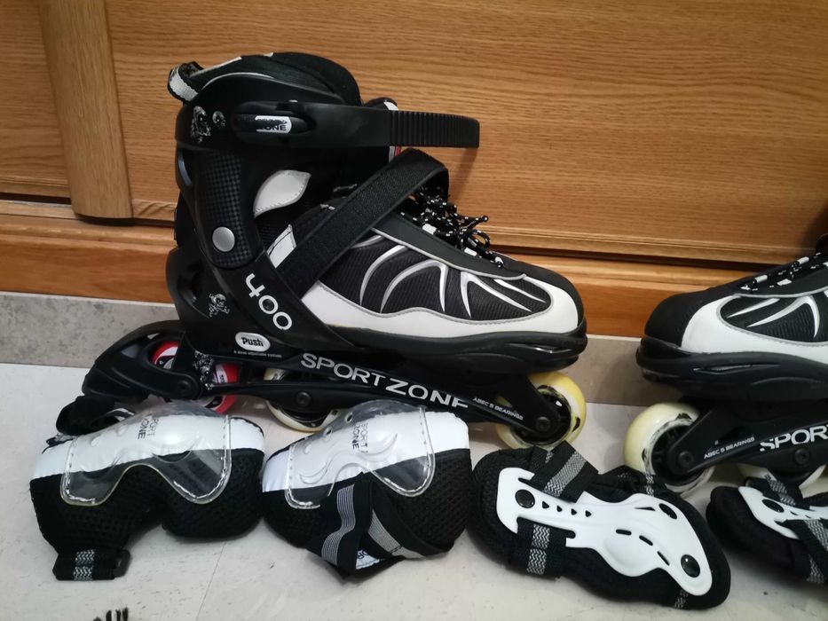 Patins em Linha Adulto e Proteções