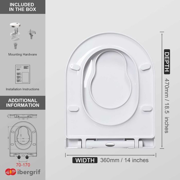 Biała, wolnoopadająca, deska sedesowa z siedziskiem dla dzieci - O74