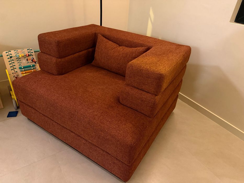 Conjunto Sofá e Puff