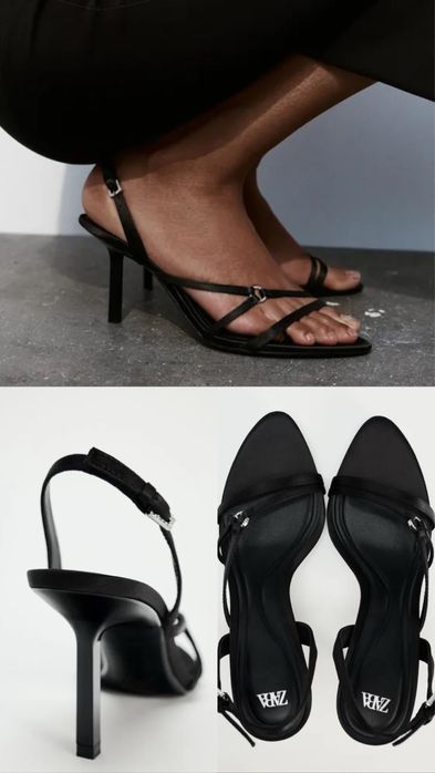Сатинові босоніжки Zara 39 стан нових