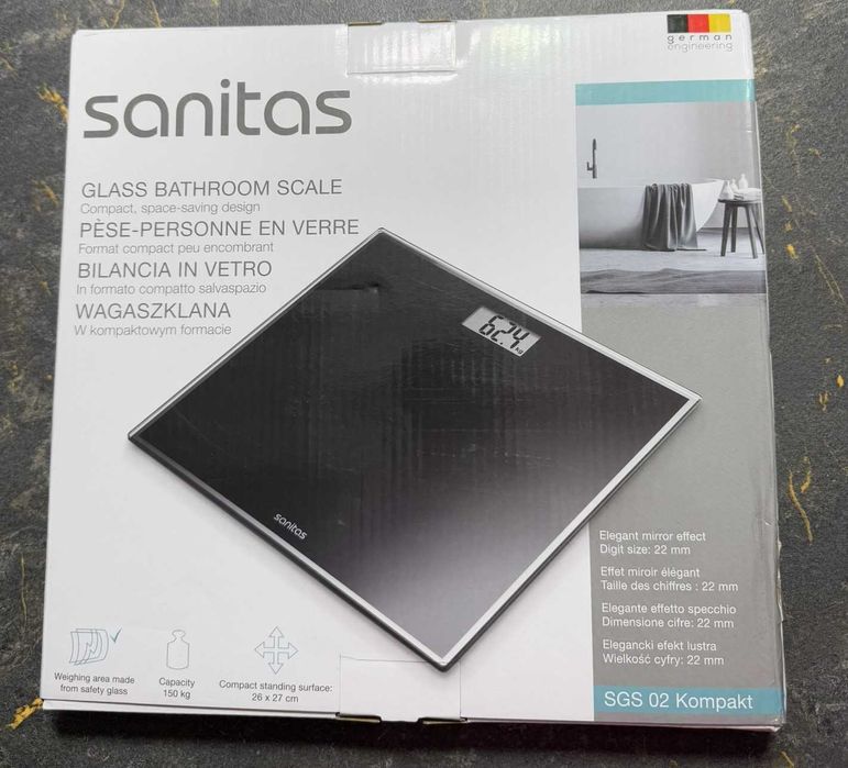 Waga łazienkowa szklana Sanitas SGS 02