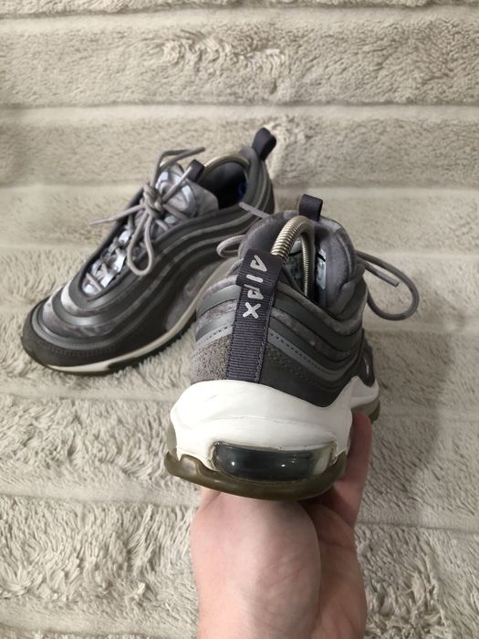 БАРХАТ NIKE AIR MAX (38-38.5) 24.5-25см кроссовки женские велюр серый