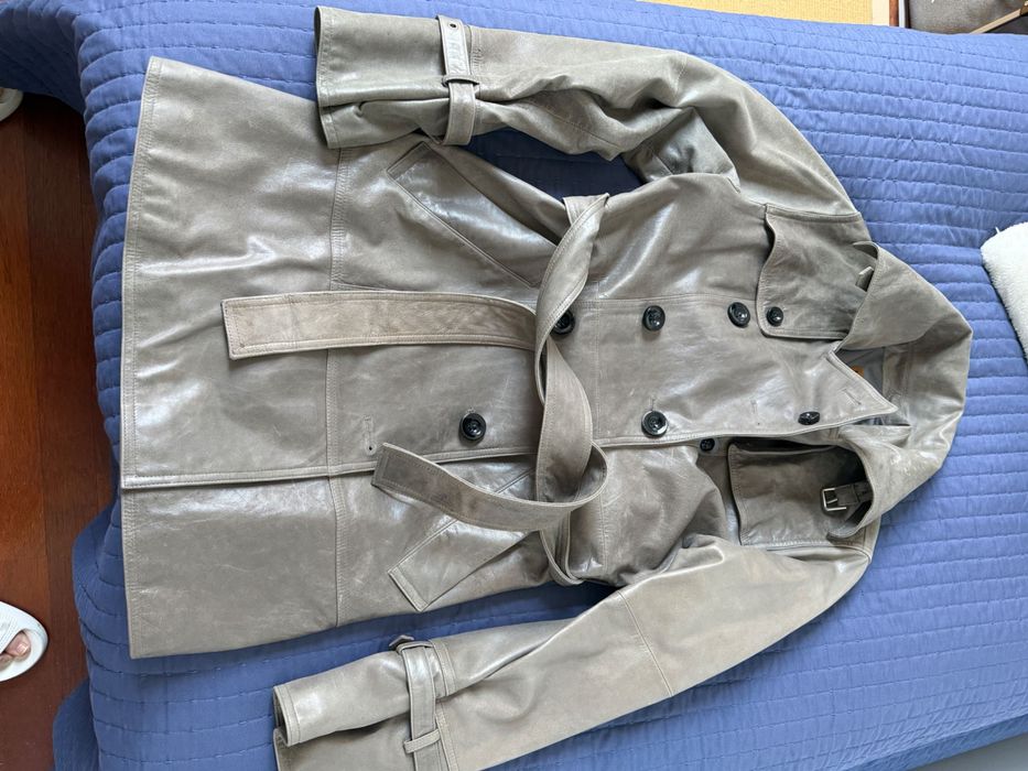 Płaszcz skórzany trench UGG – nowy, oryginalny, damski M