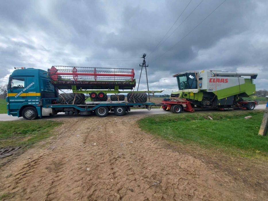 transport kombajnów claas new holland john deere bizon case deutz fahr