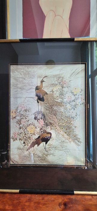 Litografia Franklin Picture Company Soicher-Marin „Pawie i piwonie”