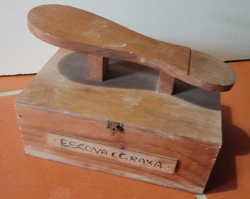 Engraxar sapatos caixa kit antigo