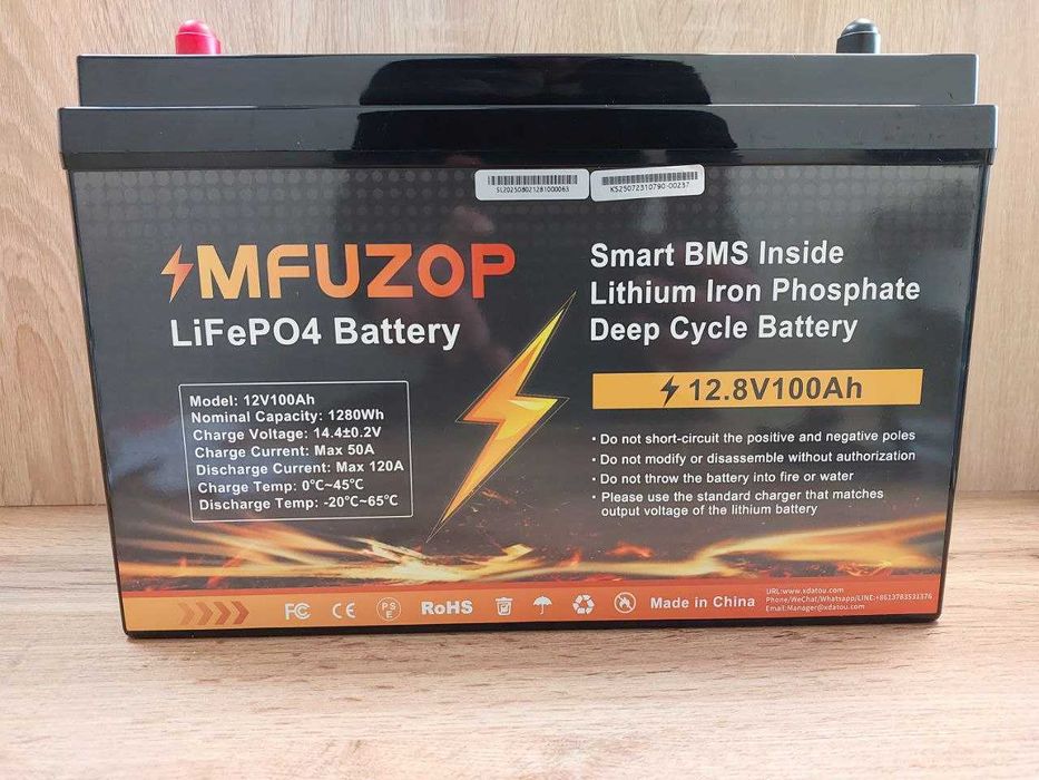 Аккумулятор LiFePO4 12,8V 100Ah > Литиевый Аккумулятор с BMS палатой >