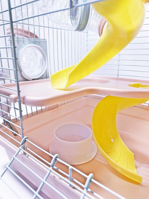 Красивая 3хэтажная клетка с туннелями для хомяка. AV3502. 35x28 x41cm