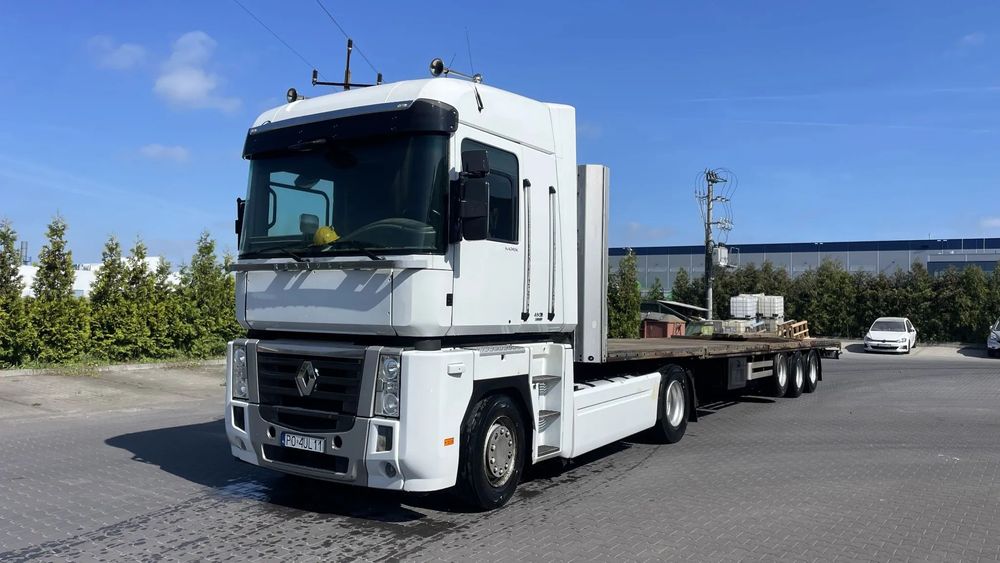 Renault MAGNUM 480 Dxi EEV  Renault Magnum 48O Dxi EEV 2012 r. + naczepa platforma 2011 r.