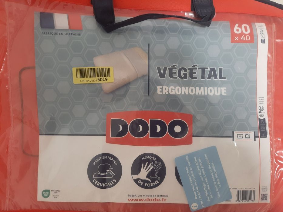 Poduszka ergonomiczna Dodo Vegetal 40x60cm