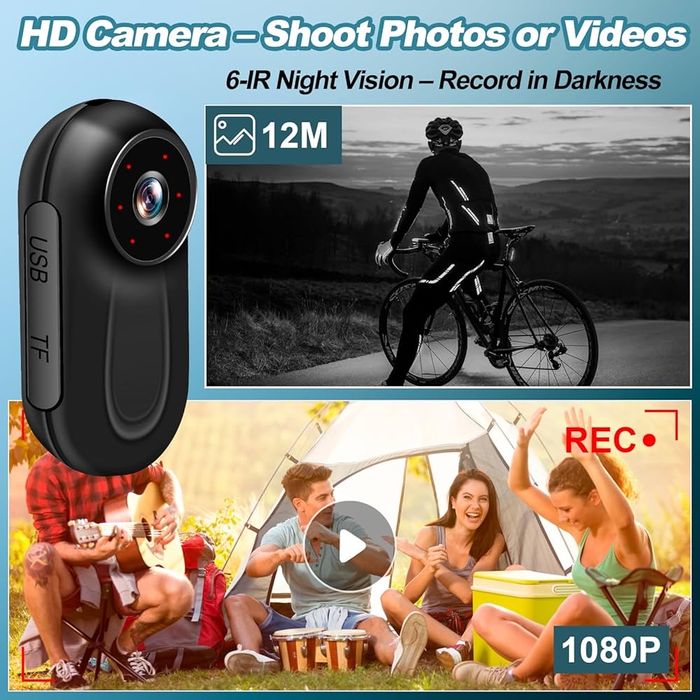 Екшн-камера 1080P HD та ширококутний нічний бачення 120