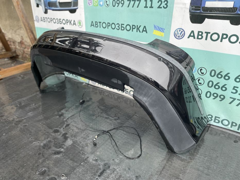 Задній бампер шкода октавія а5 ліфтбек 9910 чорний octavia a5