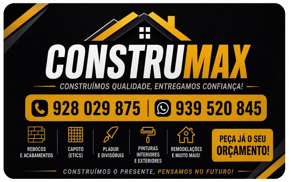 Construmax trabalha com qualidade e profissionalismo tudo ao seu dispor e ao seu agrado