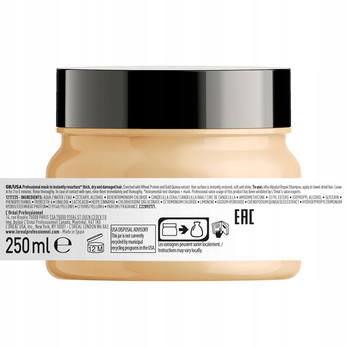 L'Oréal Professionnel Absolut Repair Maska regenerująca 250 ml