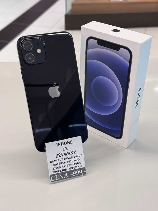 iPhone 12 64GB Bat 100% Topcase Vivo *Raty 0%*