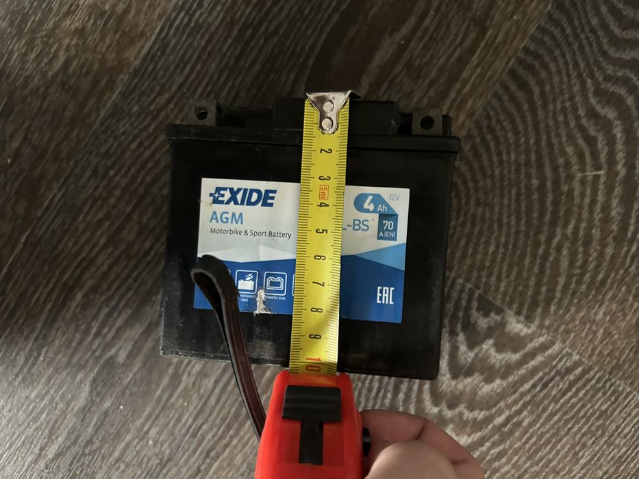 Аккумулятор на скутер 4Ah Exide AGM ETX5L-BS (12В 4Ач)