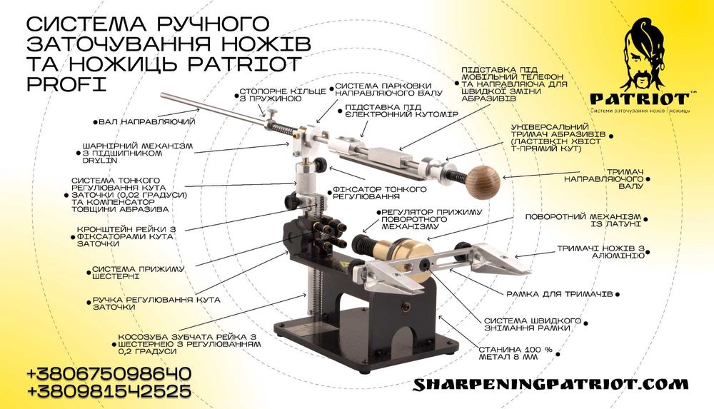 Точилка Верстат Станок для заточування ножів Patriot Profi