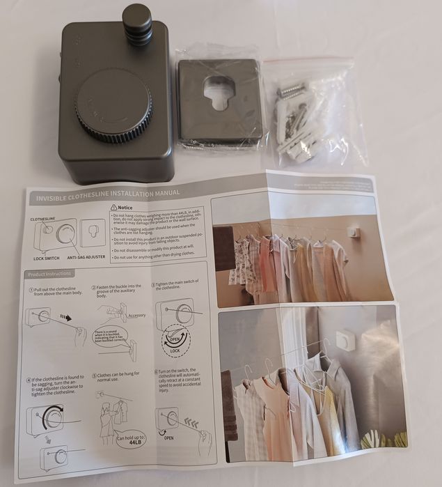 Varal de roupa retrátil  *novo*