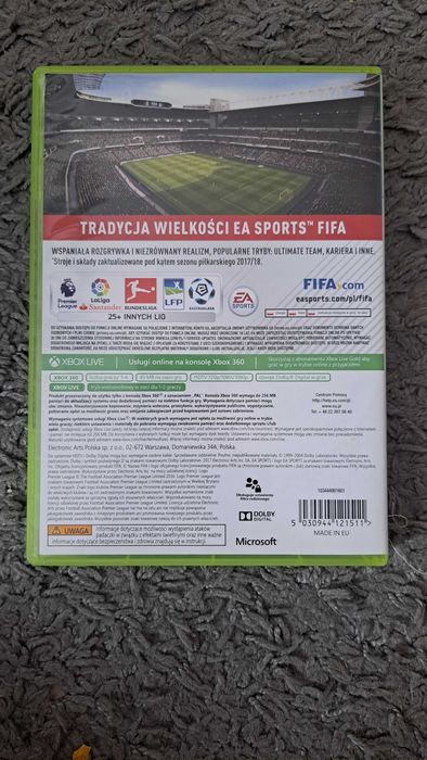 FIFA 18 Xbox 360 Polska Wersja
