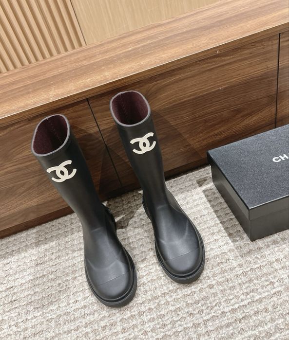 Жіночи гумові чоботи сапоги Chanel Шанель