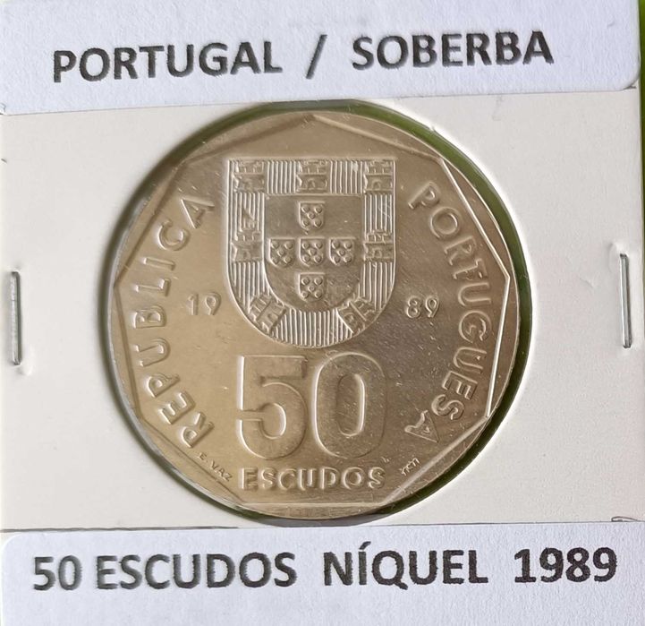 4 Moedas de 50 escudos da 3ª República Portuguesa Emissão Anual Níquel