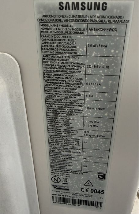 AC Ar Condicionado SAMSUNG 18.000 BTU