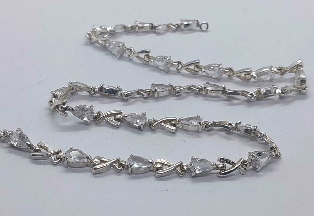 Łańcuszek srebrny elegancki kolia 925 / Nowy Lombard / Cz-wa