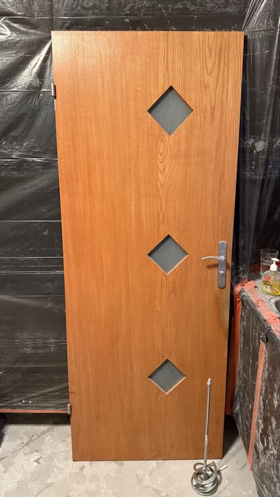 drzwi dębowe z klamką Warszawa Ochota