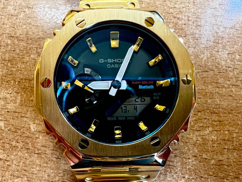 Casio G-Shock GA-B2100 Custom Gold Szafir Solar Bluetooth