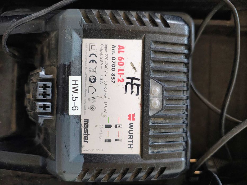 Wurth H 28-MAS młotowiertarka udarowa SDS, ładowarka, akumulator