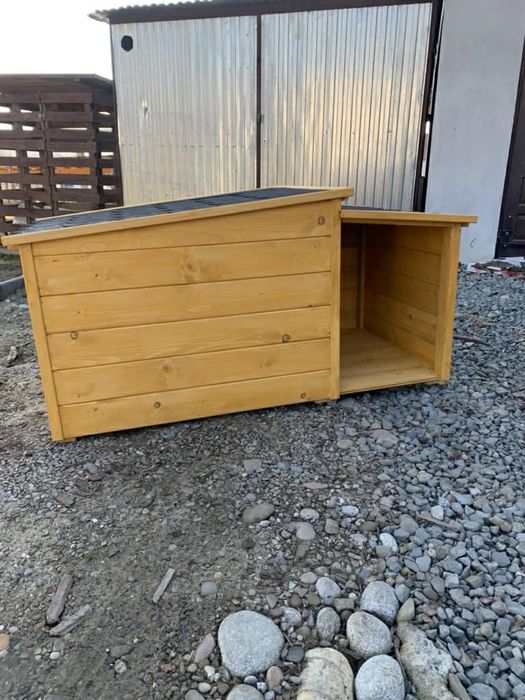 Ocieplana buda dla psa ZDEJMOWANY DACH