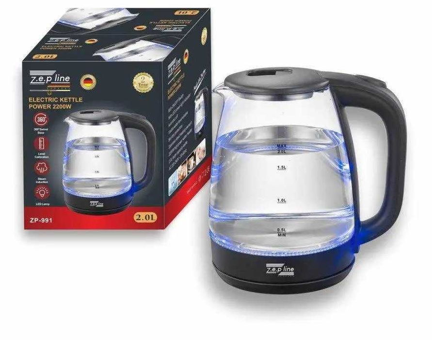 Чайник електричний 2л Zepline | Електрочайник з швидким нагрівом