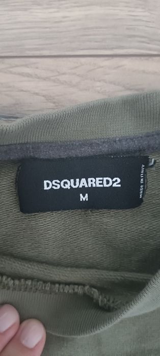 Bluza bez kaptura Dsquared2 M khaki zielona