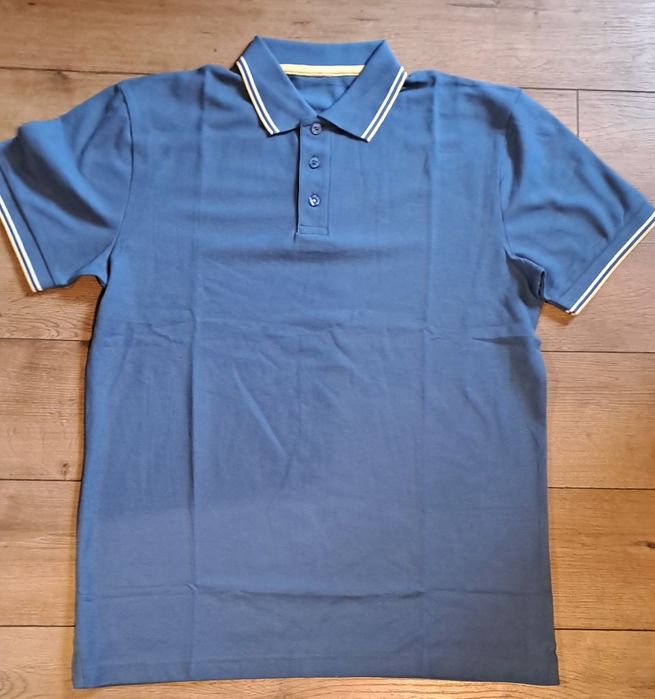 Polo L, szaroniebieskie. Nowe. Z rozporkami. Unisex.