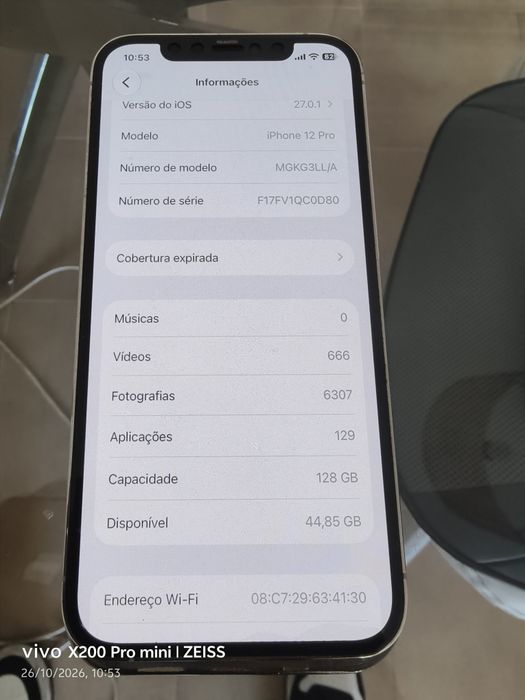 iPhone 12 pro max 128 gigas impecavel traseira estalada