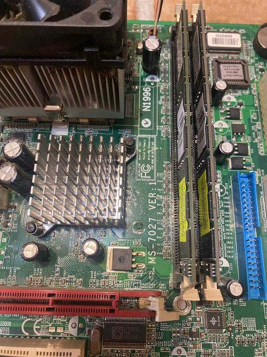 Материнська плата MSI MS7027 процесором+оперативка+охолодження 462соке