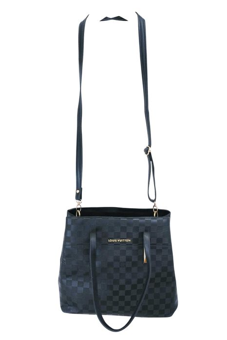 C55 duża torebka damska Louis Vuitton shopper elegancka czarna listonoszka