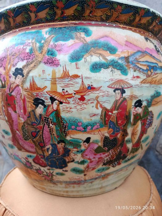 Aquário Vaso Porcelana Chinesa 38,5 China cm Anos 60