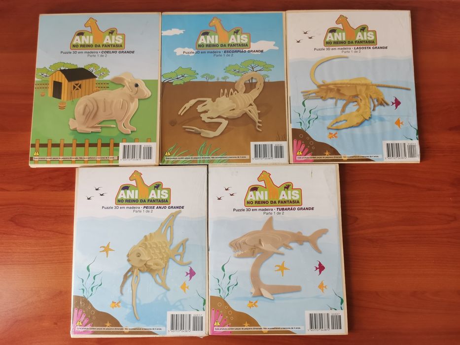 Puzzles 3D Madeira (Animais)